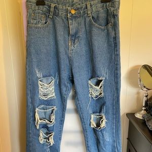 💙Cute ripped ankle jeans 💖